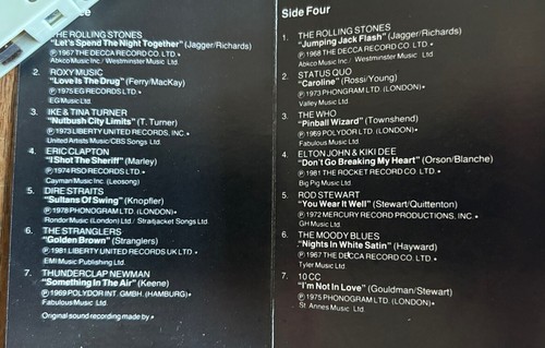 FORMULA 30 - 1960S/1970s ROCK COMP EX+ INLAY/EX+ CASSETTE / 1983 / STONES /WHO - Picture 9 of 9