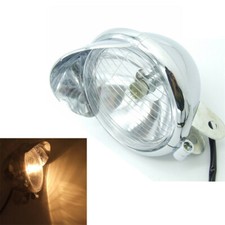 5'' Universal Motorrad Rund Scheinwerfer Hauptscheinwerfer Chrom Lampe ATV QUAD