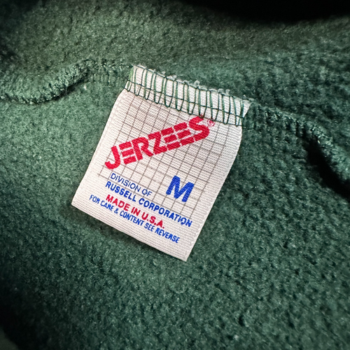Vintage 90s Jerzees Sweat Pants Mens Medium Green Cuffed Jogger USA Made - Picture 5 of 7