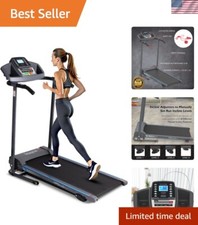 Smart Digital Folding Treadmill w/ LCD Display  Bluetooth for Home Use - 6 MPH