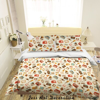 3D Musical Instrument Pattern Color Quilt Cover Set Bedding Sets Pillowcases 64