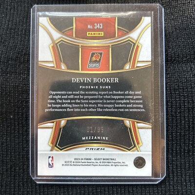 2023-24 Panini Select - Mezzanine Level Devin Booker #343