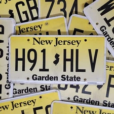 NEW JERSEY LICENSE PLATE 🔥FREE📬🔥 1 w/ RANDOM LETTERS & #'s ~ READ DESCRIPTION
