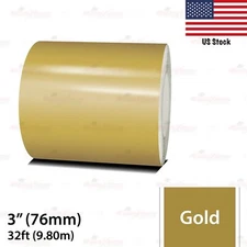 3" Vinyl Pinstriping Pin Stripe Car Body Styling Tape Decal Sticker 76mm GOLD