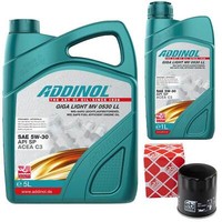 MotoröL Set Addinol 5W-30 MV 0530 LL 6 Liter + ÖLfilter FüR Chrysler Dodge Jeep