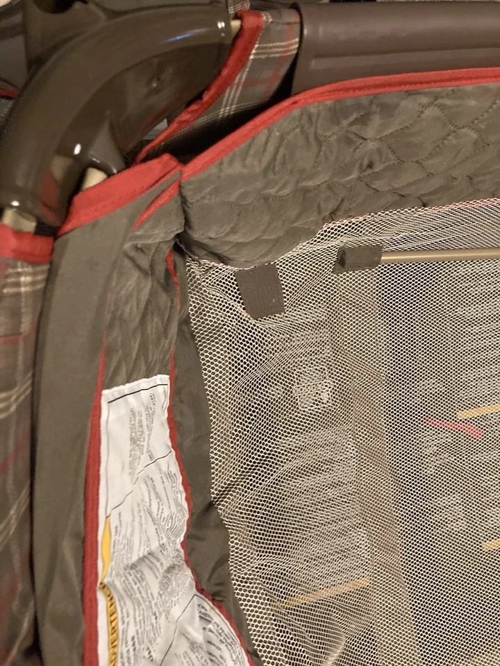 Сменная сетчатая люлька Graco Pack N Play с зажимом. Винтаж. Изогнутые шесты - Изображение 3 из 4