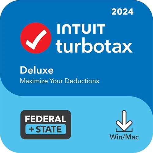 intuit turbotax deluxe 2024 federal state-Product Key Card