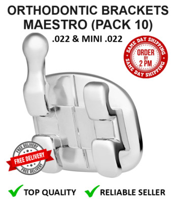 ZAHNKIEFERORTHOPÄDISCHE BRACKETS MAESTRO METALL ORTHO ORGANIZER .022/MINI .022 PACK 10