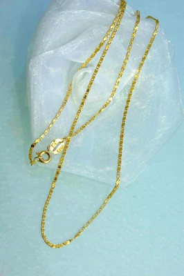 71 cm Halskette 750 Gelbgold 18 KT Gold Kette Herren Damen Unisex 👍W O W - Bild 1 von 4
