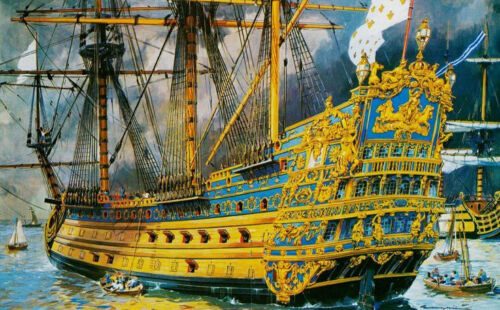 Heller Le Soleil Royal Ship 1/100 Model Kit #899 2300pcs Opened Complete Kit