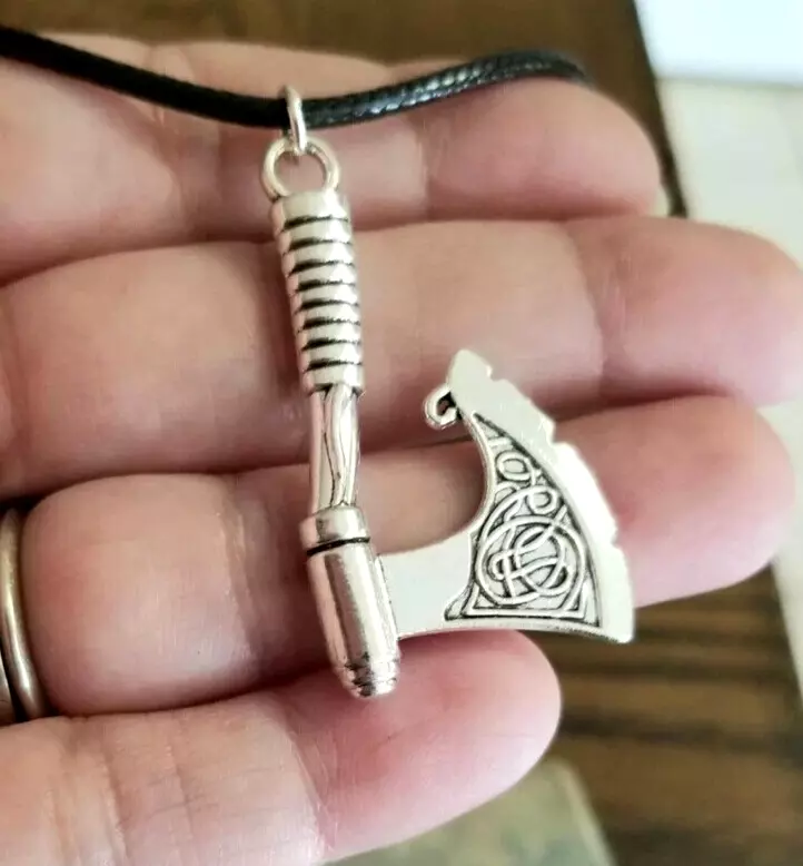 Celtic Axe Necklace Viking Axe Pendant Mens Necklace Tribal