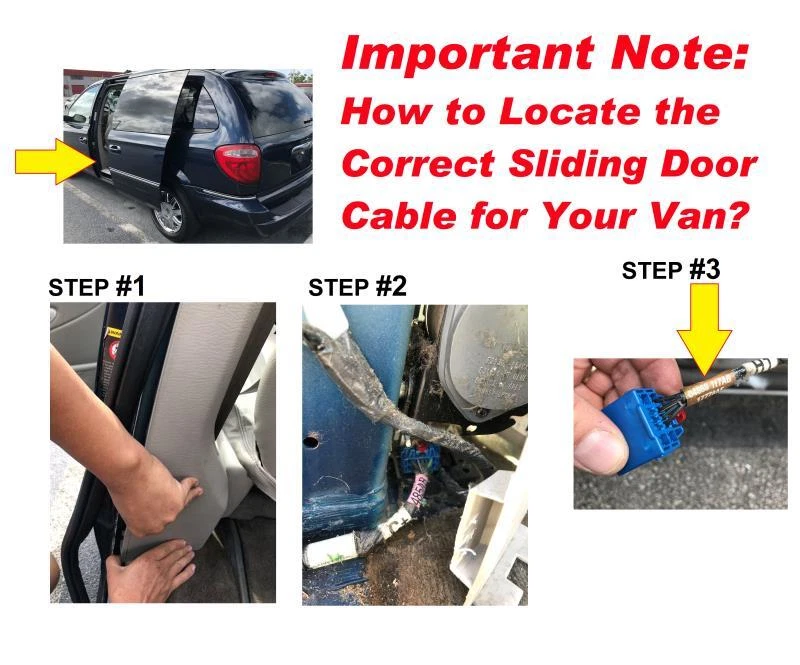 For 01-03 Dodge Caravan Town & Country LH Manual Sliding Door Track Wire Harness - Image 2 of 3