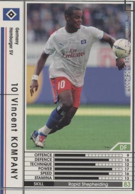 2006-07 Panini WCCF Intercontinental Clubs - Vincent Kompany #212