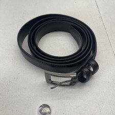 Mio Marino Black Leather Single Prong Belt Mens Size 58