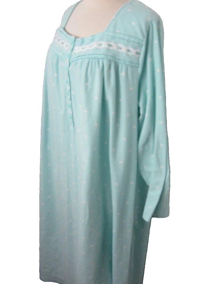 Croft + Barrow 2X Camisón Manga Larga Ligero Robins Azul Huevo Vellón Foto 3 de 4