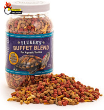 Buffet Blend Aquatic Formula, Turtle Food with Freeze, Dried Shrimp, Mealworms,