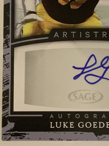 🏈 Luke Goedeke 2022 SAGE Autograph Artistry A-LG CMU/TB Buccaneers - Picture 7 of 7