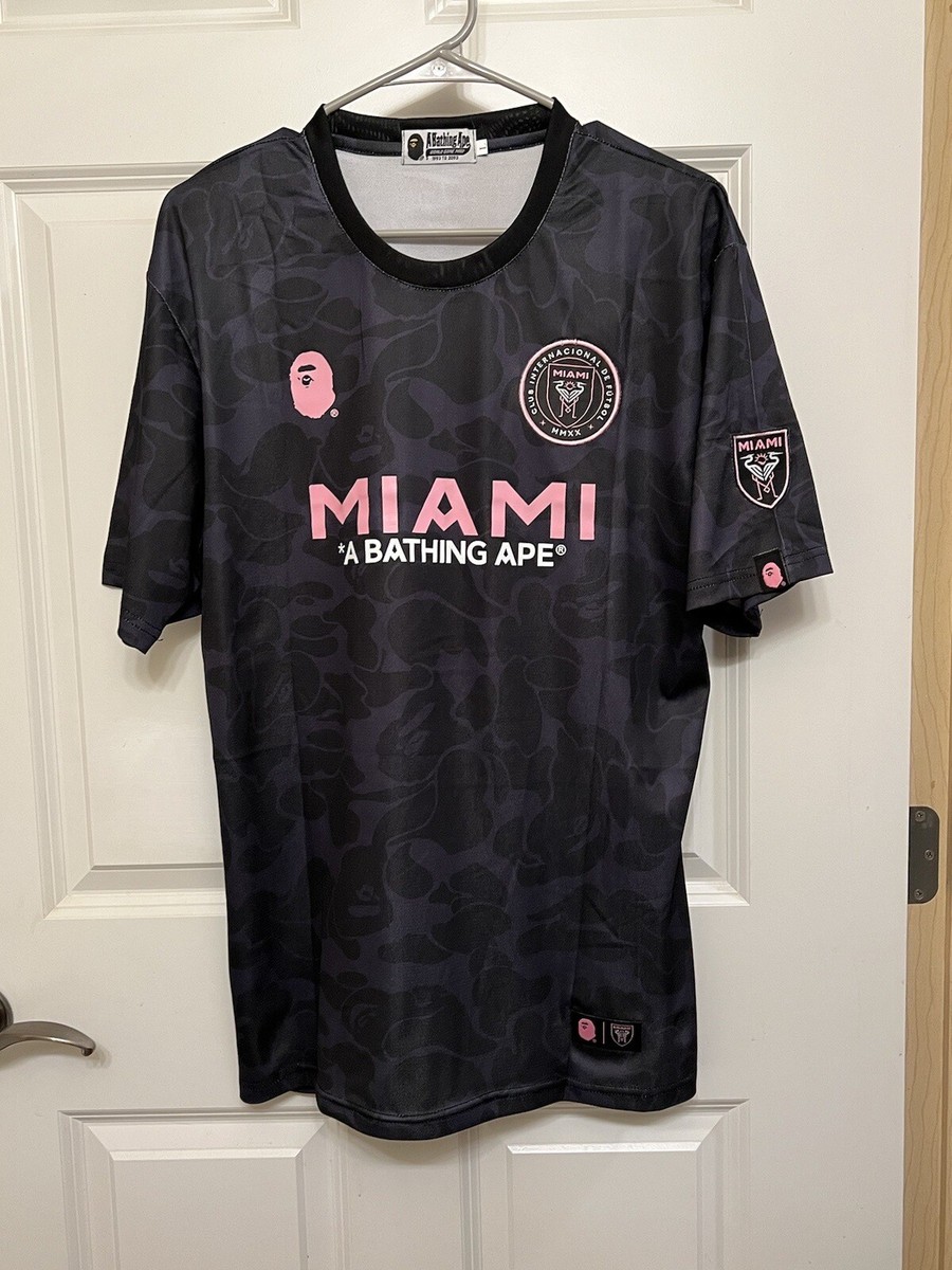 Messi BAPE Miami Black 23/24 CUSTOM Jersey Size L | eBay