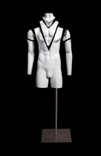Adult Men's Fiberglass Invisible Ghost Photography Mannequin with Rolling Base