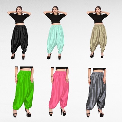 Solid Colors Belly Dancing Harem Pants Satin harem Pants Boohoo Hippie S10