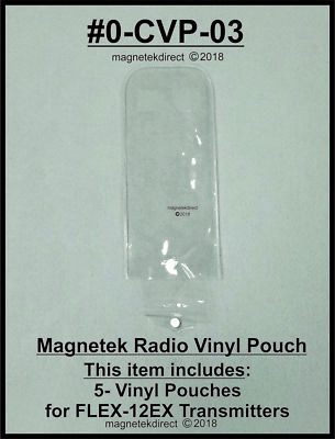 Magnetek Clear Vinyl Pouches 0-CVP-03 Remote Control Transmitter Flex 12EX Units