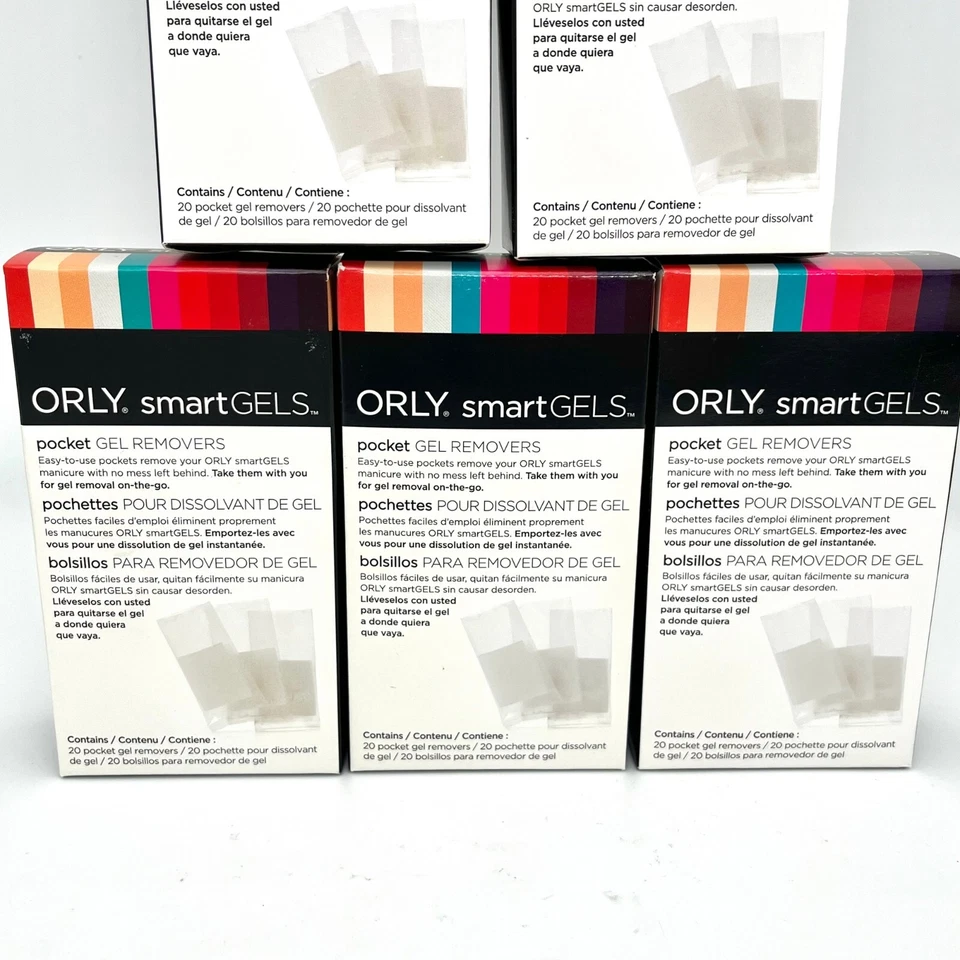 5 caixas de novos bolsos removedores de esmalte em gel Orly SmartGels - Imagem 3 de 4