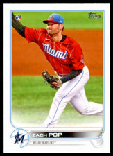 2022 Topps #108 Zach Pop Rookie Card Miami Marlins/RC. rookie card picture