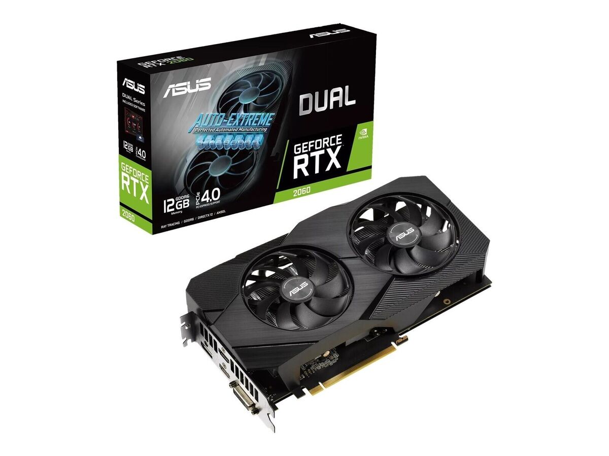 ASUS Dual GeForce RTX 2060 EVO 12GB GDDR6 DUAL-RTX2060-12G ASUS Dual GeForce RTX 2060 EVO 12GB GDDR6 DUAL-RTX2060-12G