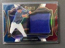 2021 Panini Select Horizontal Rookie Jumbo Swatch Andres Gimenez Cleveland /99