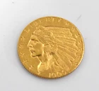 1909 $2.50 Gold Quarter Eagle Indian Head Coin UNC