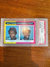 1975 Topps - League Leaders Rod Carew, Ralph Garr #306 Psa 6