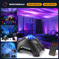 Aurora Projector with 33 Light Effects, LED Star Night Light, Bluetooth Speaker,