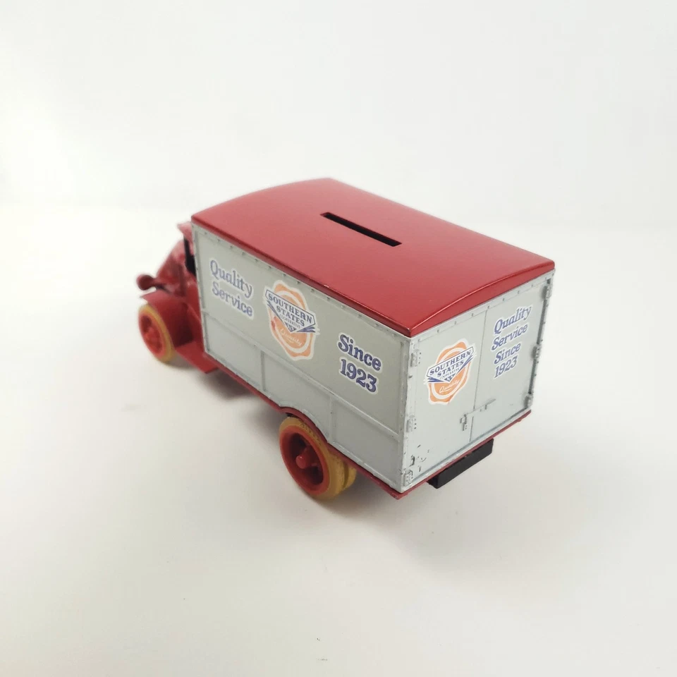 Camión Mack Bulldog Bank 1926 de colección Ertl Southern States diecast rojo gris Foto 4 de 4