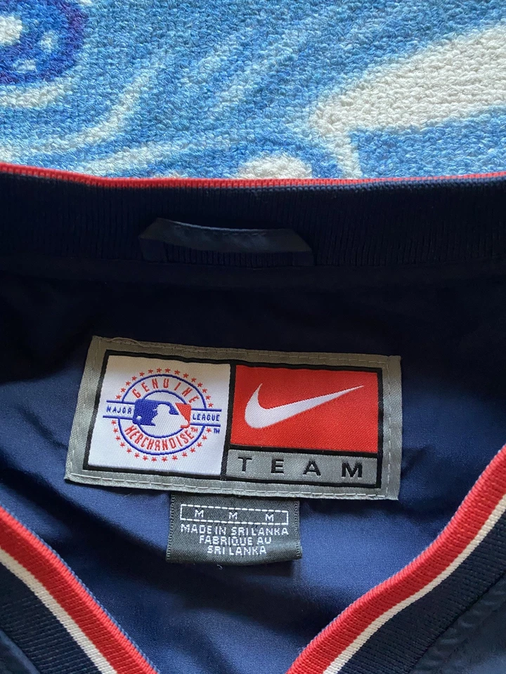 Новый без ценников винтажный мужской пуловер Nike Boston Red Sox ветровка M центр свуш MLB - Изображение 3 из 4