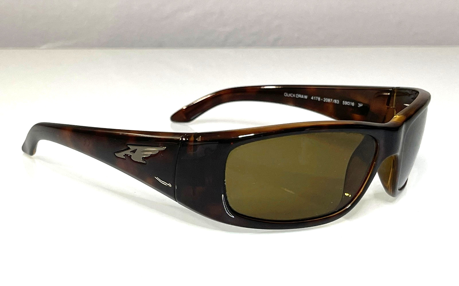 Vtg Tortoise Shell Arnette Quick Draw Sunglasses … - image 1