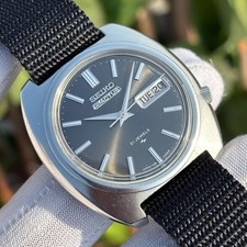 Orologio Vintage Seiko 5 Actus JDM Automatico Carbone Quadrante Sunburst Giappone 7019-7000