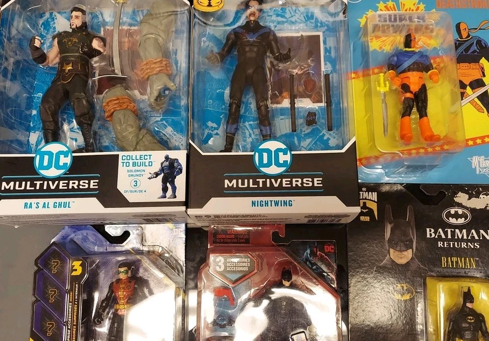 Nightwing Multiverse lote #2 -6 figuras total deathstorke* Batman*traje de alas* Ras a Foto 4 de 4