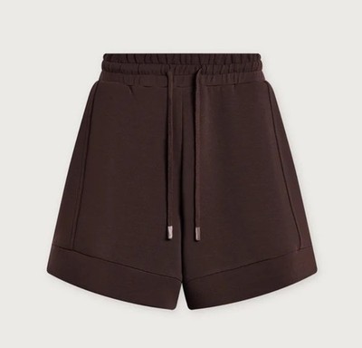 Varley Atrium High Rise Shorts 4.5 Double Soft  XS Coffee Bean Brown Lounge NWT