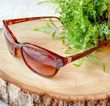 Rodenstock R7407 C Dark Brown Cat Eye 100 UV Red Lens Women Sunglasses- Germany