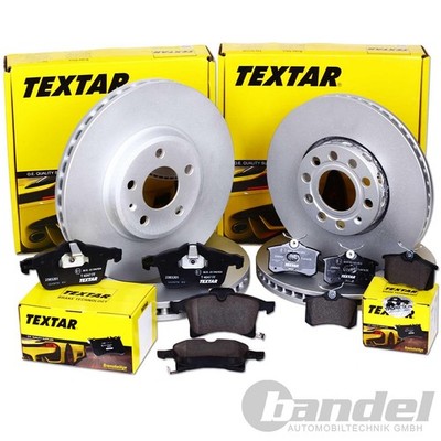 TEXTAR BREMSSCHEIBEN + BELÄGE VORNE + HINTEN passend für NISSAN MURANO Z51