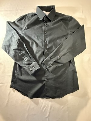 Goodfellow & Co Mens Black Dress Shirt Medium RII10584 EUC Stretch