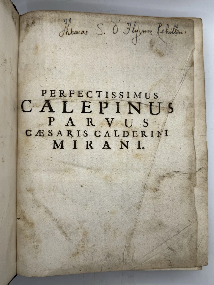 Perfectissimus Calepinus Parvus 1754; Latin Dictionary for Ecclesiastical Use - Image 3 of 4
