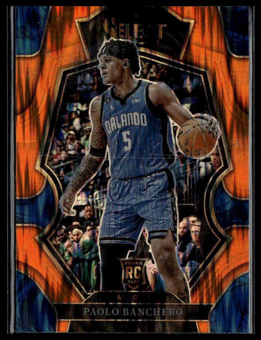2022-23 Panini Select #169 Paolo Banchero Orange Flash Prizms