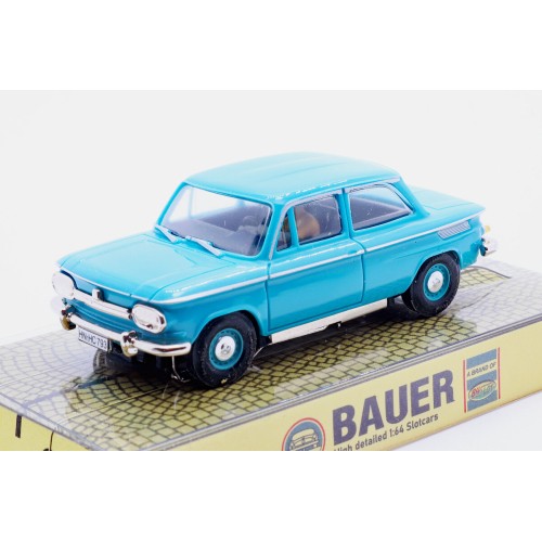 Bauer NSU 1000C 1/64 voiture miniature turquoise idéale pour décor de diorama vintage 1964