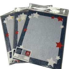 Gartner Studios Stationary Paper Patriotic Stars Red White Blue Letter Size