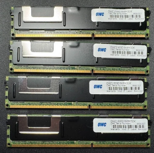 OWC MEMORY 32GB  (4 X 8GB) OWC 8GB DDR3 ECC 1333MHz DIMMs OWC1333D3C8M32K - Image 2 of 4