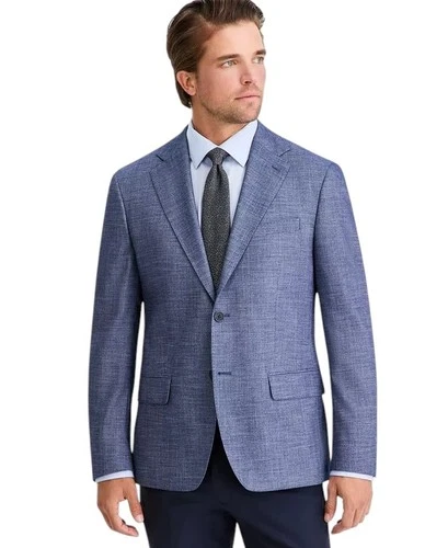 Calvin Klein Mens Slim fit Sport Coat Blazer 42 R Blue Solid