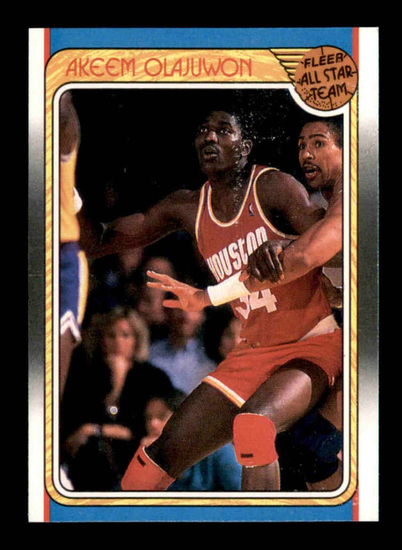 1988 Fleer #126 Akeem Olajuwon AS EX+ X3555214