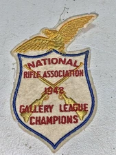 1942 NRA National Rifle Association Gallery League Champion Patch Guns & Eagle