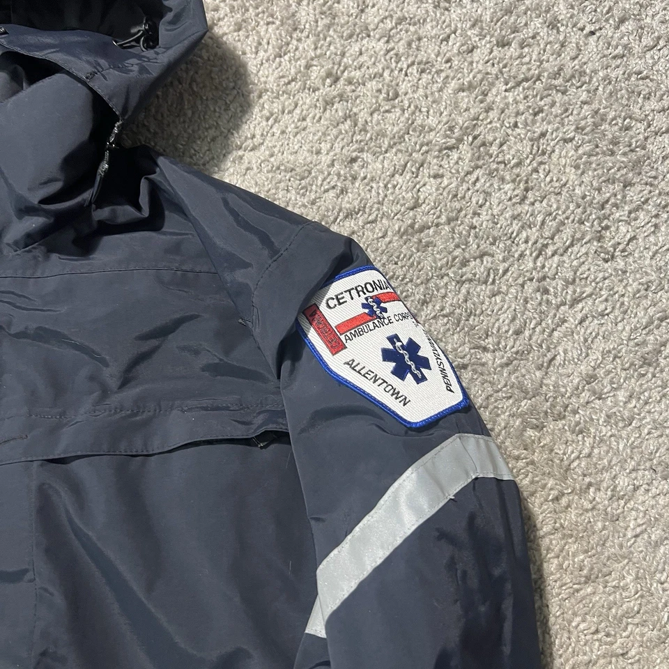 5.11 TACTICAL JACKET Parka All Weather NAVY Blue Large Zip Hood EMS Responder - Image 3 of 4